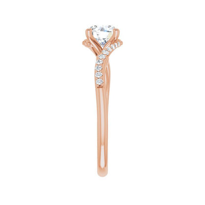14K Gold Round Diamond Olivia Engagement Ring