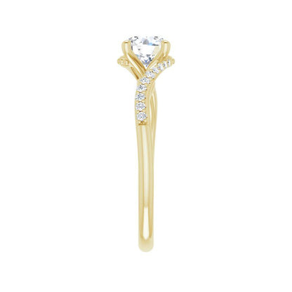 14K Gold Round Diamond Olivia Engagement Ring
