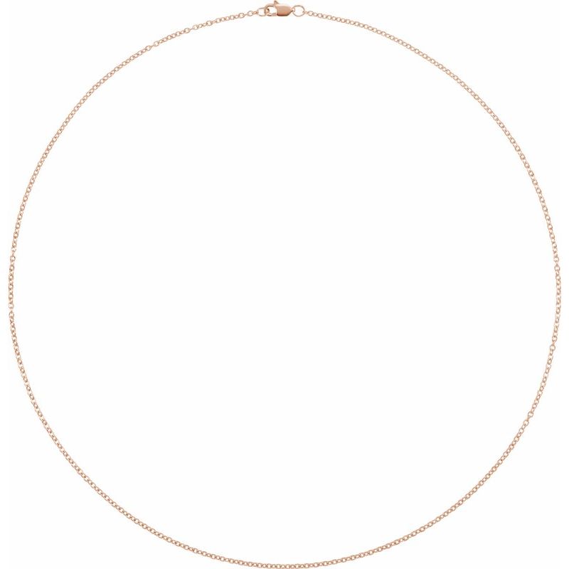 14K Gold 1.5 mm Solid Cable Chain