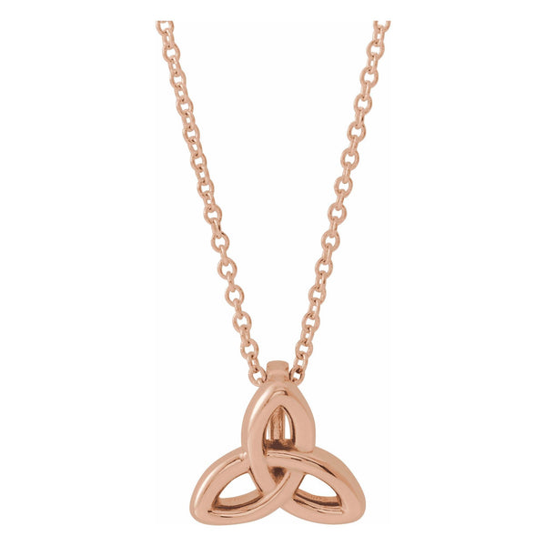 14K Gold Celtic-Inspired Trinity Necklace