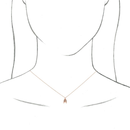 14K Gold LabGrown Diamond Angel Wings Necklace