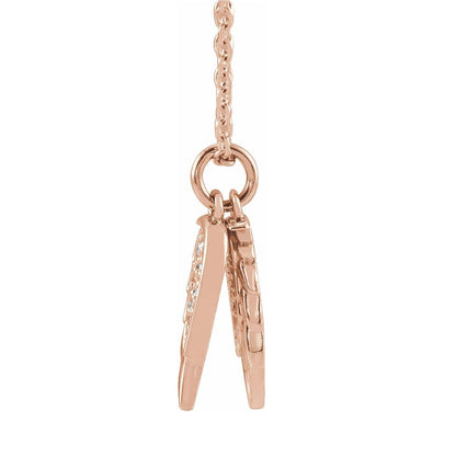 14K Gold LabGrown Diamond Angel Wings Necklace