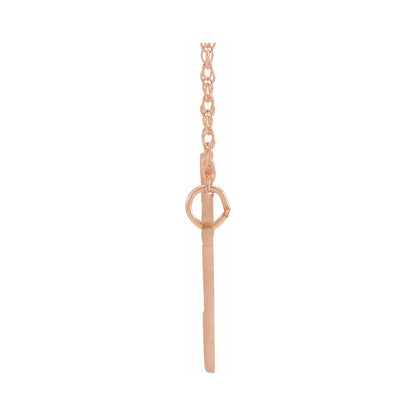 14K Gold Script Nameplate Necklace