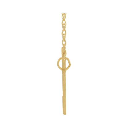 14K Gold Script Nameplate Necklace
