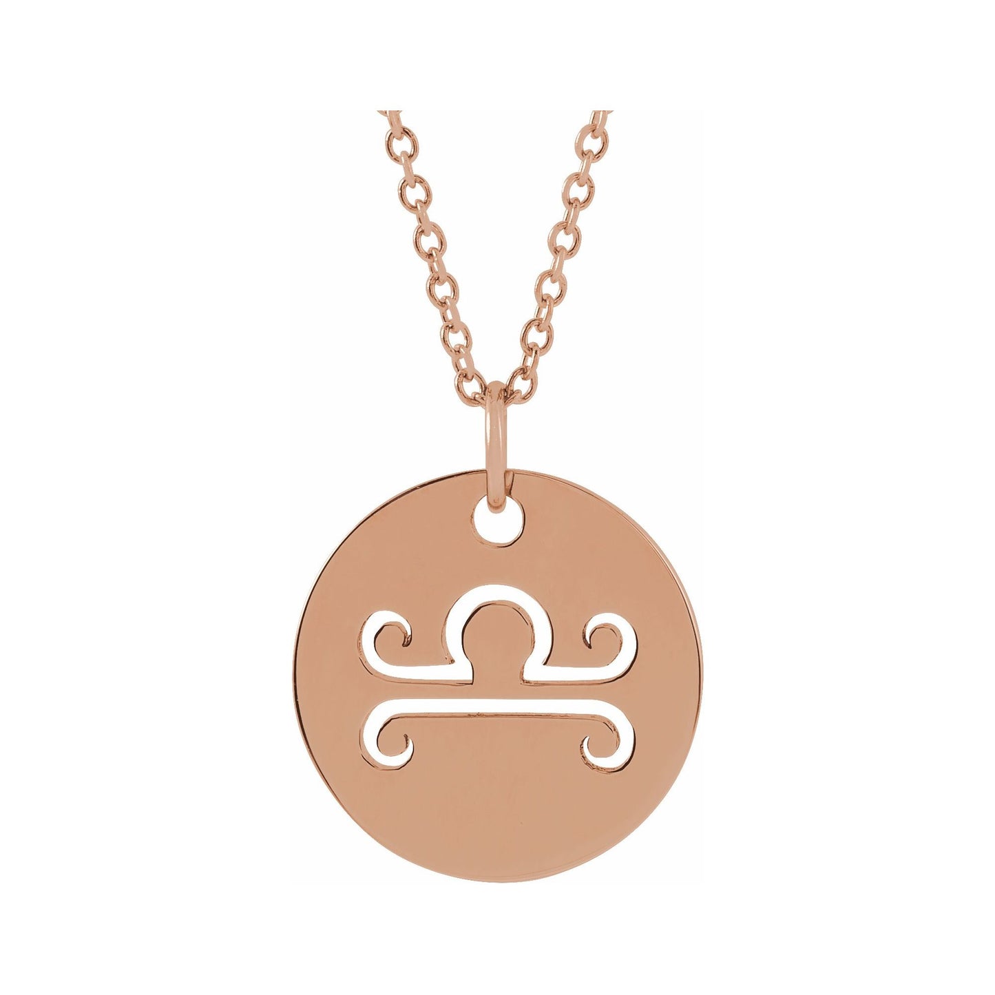 14K Gold Zodiac Disc 16-18" Necklace