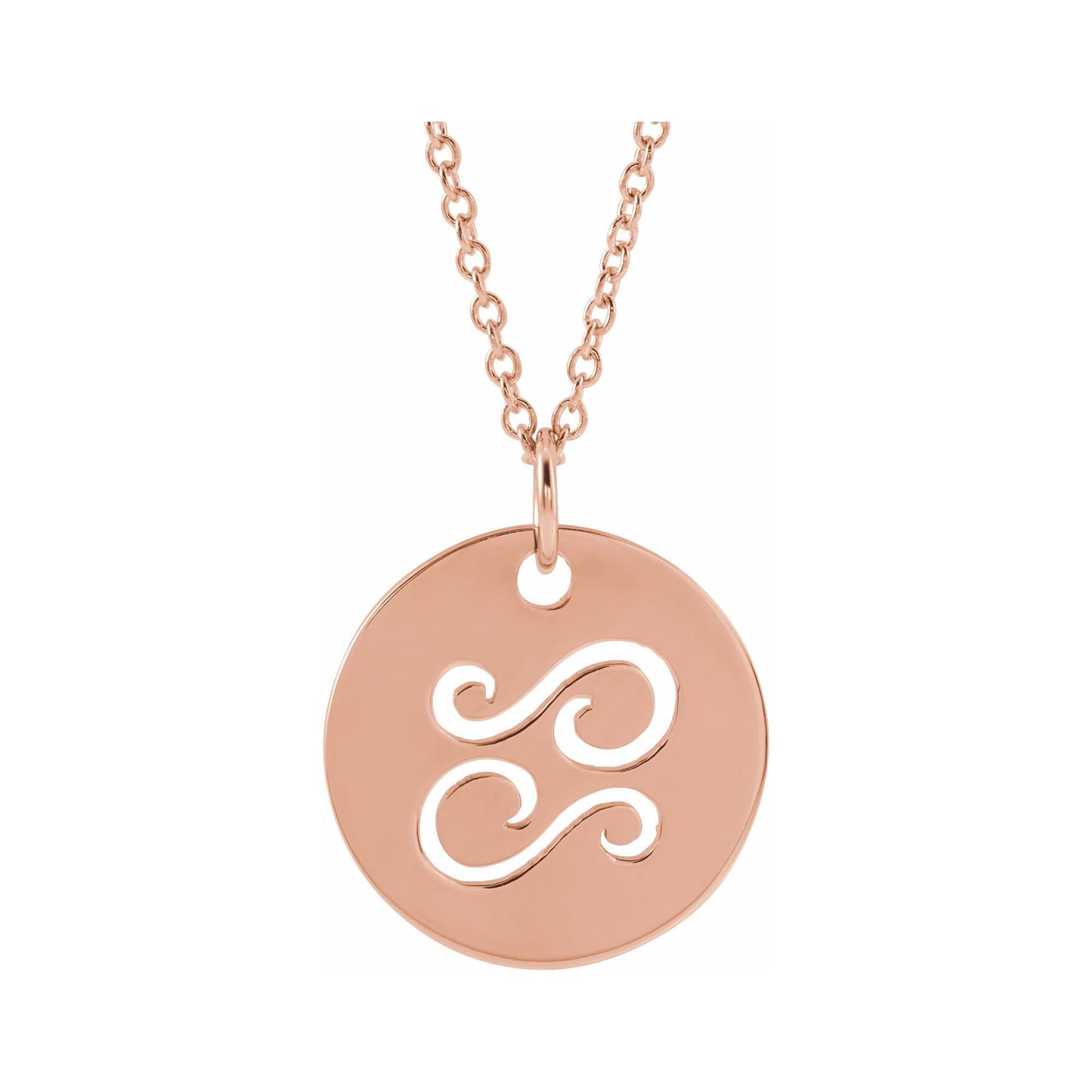 14K Gold Zodiac Disc 16-18" Necklace