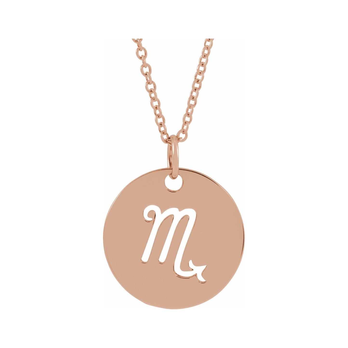 14K Gold Zodiac Disc 16-18" Necklace