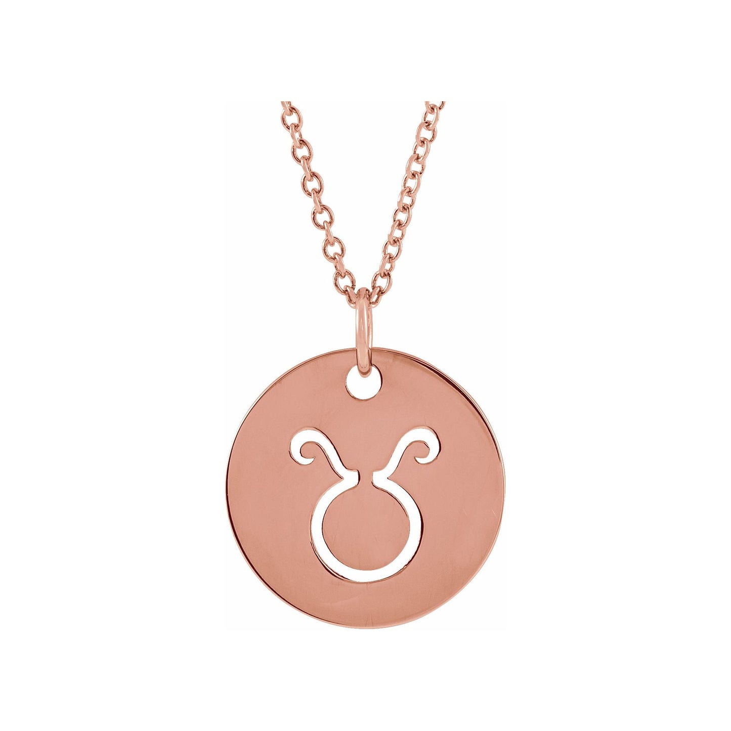14K Gold Zodiac Disc 16-18" Necklace