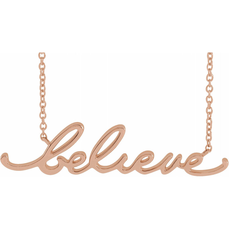 14K Gold Believe 18" Necklace