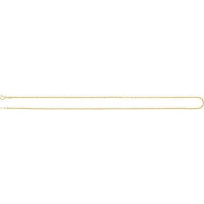14K Yellow 1.8 mm Hollow Diamond-Cut Anchor Chain