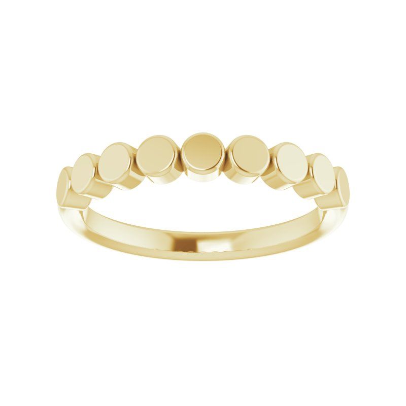 14K Gold Nine Circle Stackable Ring