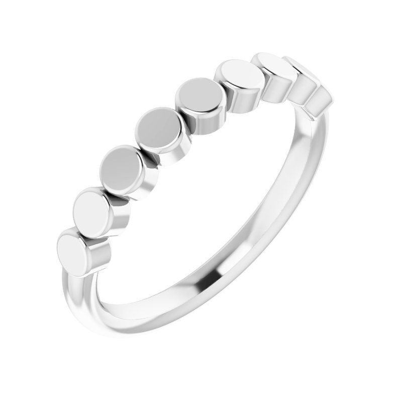 14K Gold Nine Circle Stackable Ring