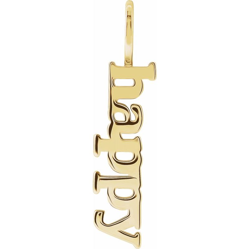 14K Gold Happy Charm/Pendant