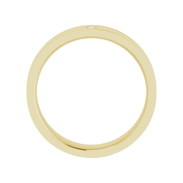 14K Gold One Stone Men Ring