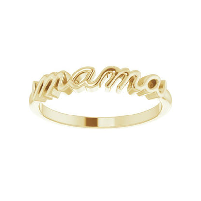 14K Gold Mama Ring