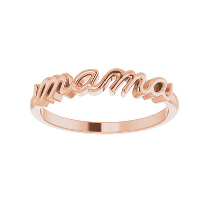14K Gold Mama Ring