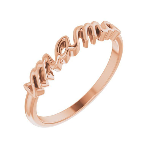 14K Gold Mama Ring