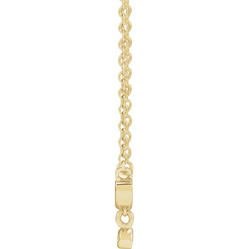 14K Gold Diamond Dainty "mama" Script 18" Necklace