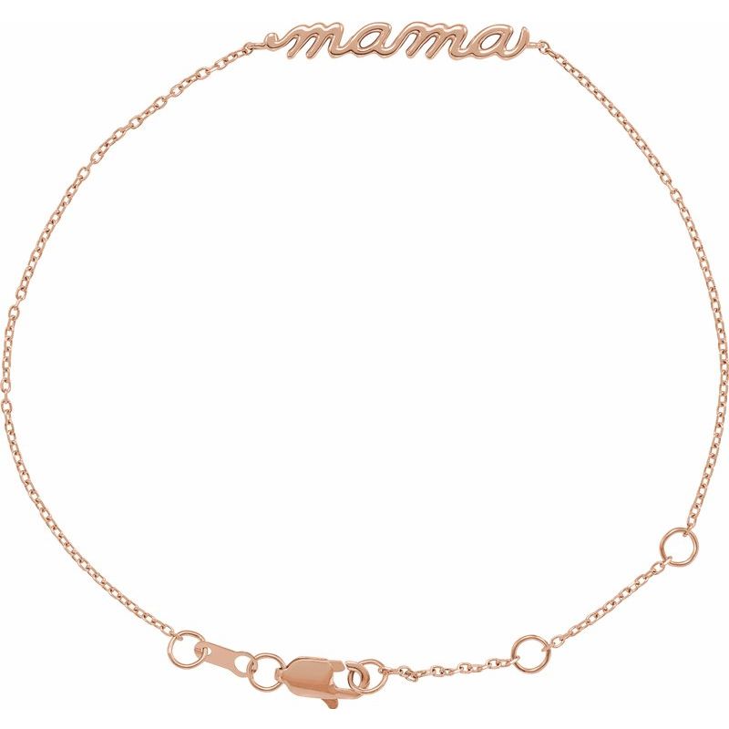 14K Gold Dainty Script Bracelet