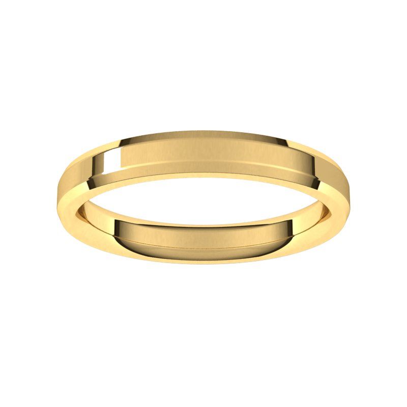 14K Gold Beveled-Edge Comfort-Fit Band