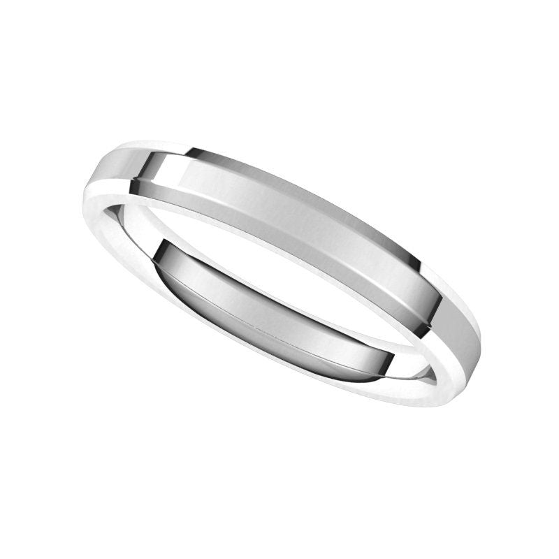 14K Gold Beveled-Edge Comfort-Fit Band