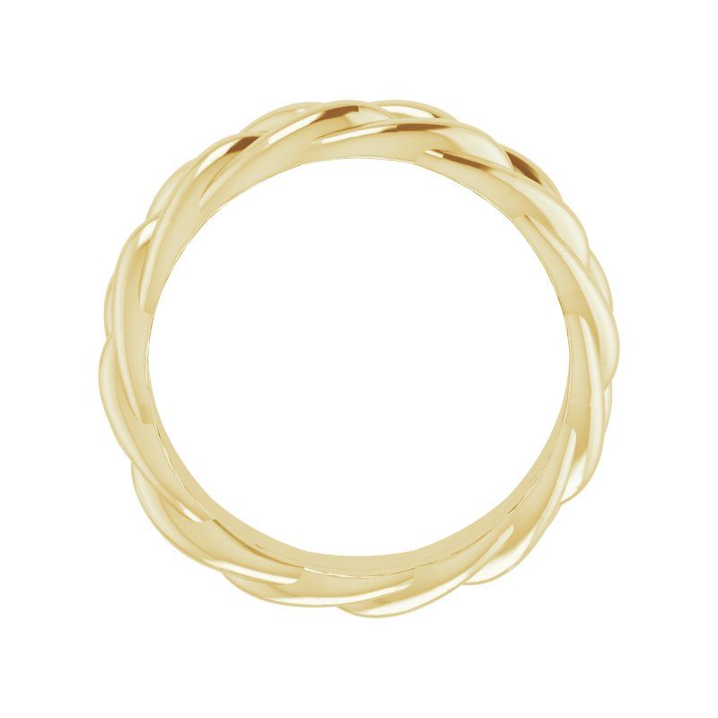 14K Gold 6 mm Single Rope Band