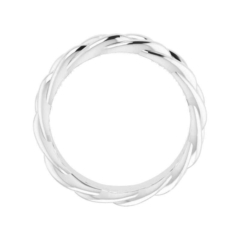 14K Gold 6 mm Single Rope Band