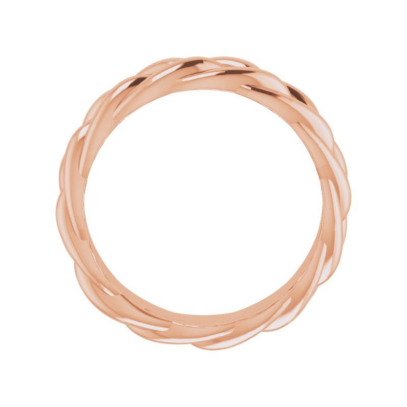 14K Gold 6 mm Single Rope Band