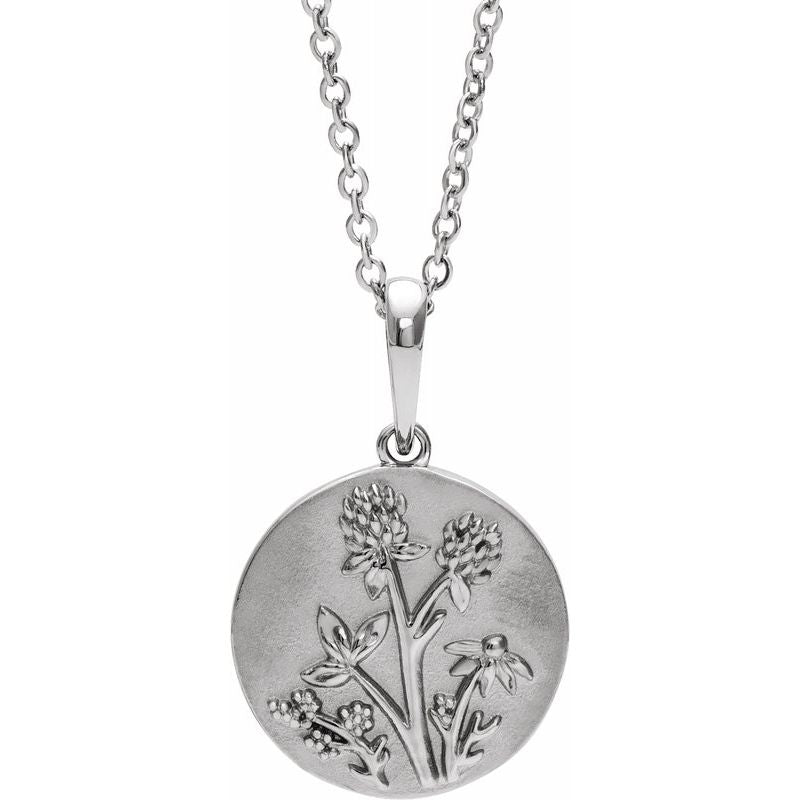 14K Gold Floral 16-18" Necklace/Pendant