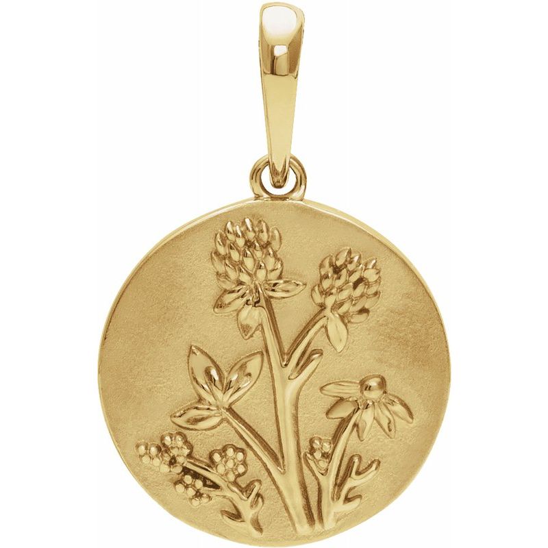 14K Gold Floral 16-18" Necklace/Pendant