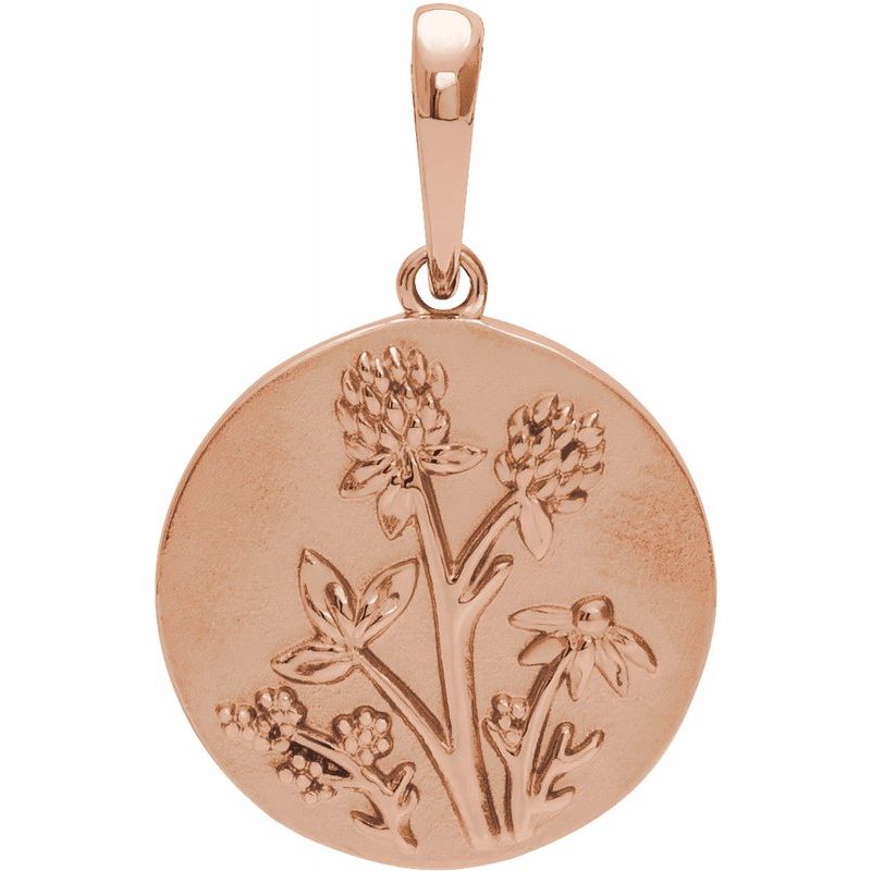 14K Gold Floral 16-18" Necklace/Pendant