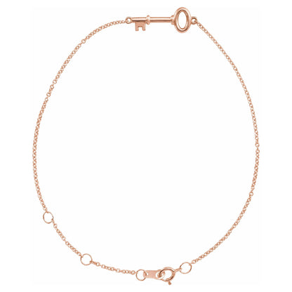 14K Gold & Diamond Dainty Bracelet