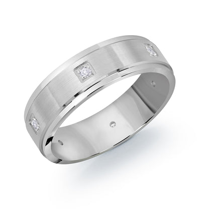 14K Gold and Window Diamond Men Band