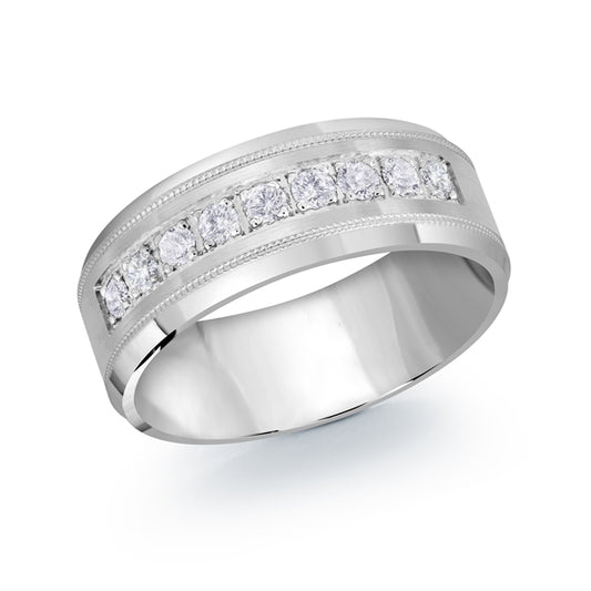 14K Gold Diamond Nevada Men Band