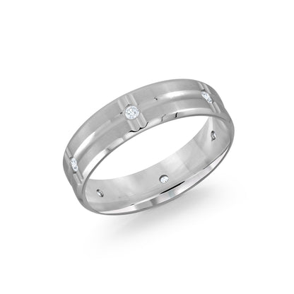 14K Gold Space Diamond Men Band