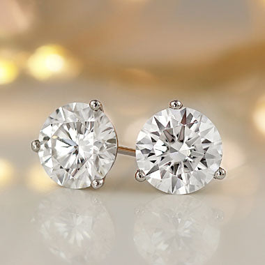 14K Gold 1 1/2 CTW Diamond Stud Earrings