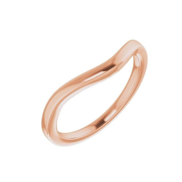 14K Gold Plain Band for Round Diamond Engagement Ring