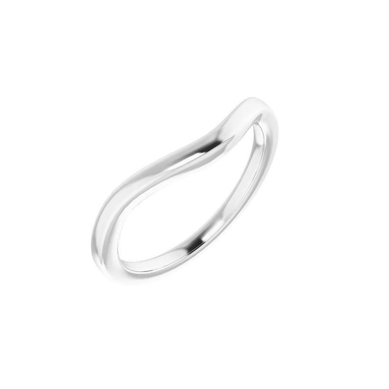 14K Gold Plain Band for Round Diamond Engagement Ring