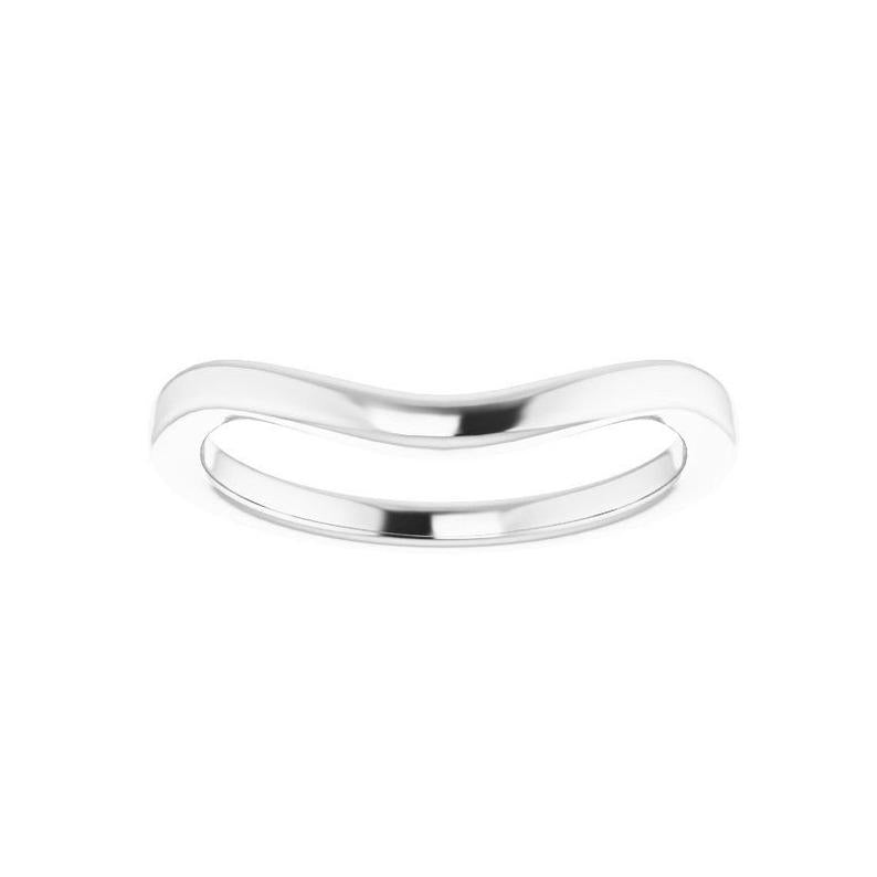 14K Gold Plain Band for Round Diamond Engagement Ring