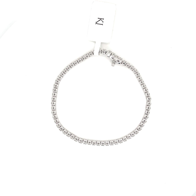 14K White 1.46 CTW Diamond Tennis Bracelet