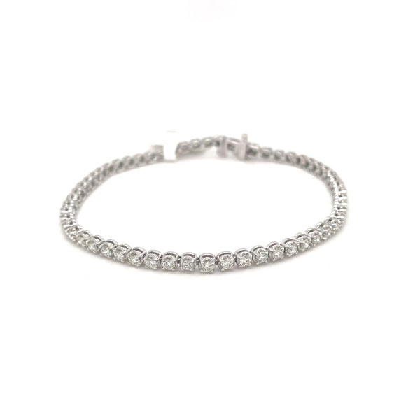 14K White 1.46 CTW Diamond Tennis Bracelet